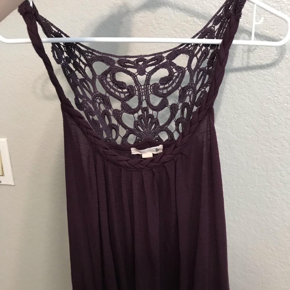 love culture maroon tank w detailed back